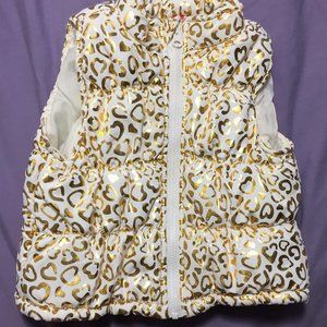 HealthTex Golden Hearts Puff Jacket Sz 2T